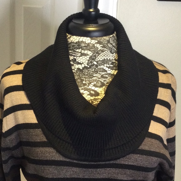 🆕NWT Connected Black/Brown Sweater Dress, XL - Picture 2 of 9